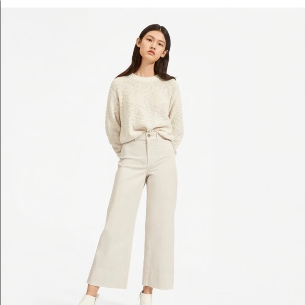 Everlane Lightweight Wide Leg Crop Chino Pants